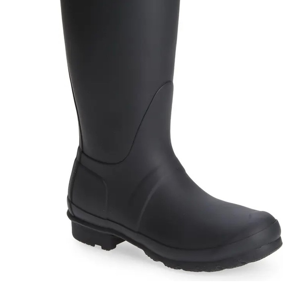 Hunter Matte Black Knee High Rain Boots size 6 - Picture 2 of 11
